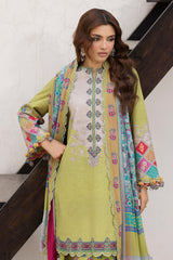 3-PC Unstitched Embroidered Lawn Andaaz By Charizma | CAD6-10