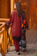 ANW4-06 | 3Pc Unstitched Suit Winter Embroidered Printed Staple Aniq By Charizma