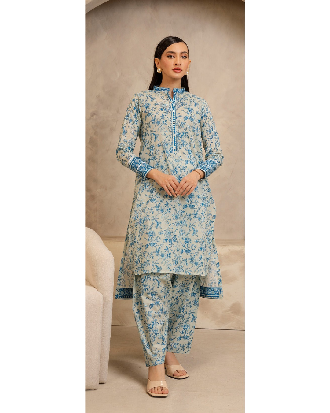 2-PC Shirt Dupatta Unstitched Printed Lawn By Zellbury | 0238