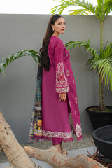 JK-16 SERAPHINA | 3Pc Unstitched Qline Lawn Collection By Qalamkar