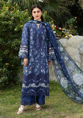 3-PC Unstitched DIgital Printed Chikankari Lawn By Elaf Premium | ERC-3B
