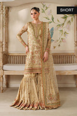 3-PC Unstiched Embroidered Net By Baroque | CH14-02