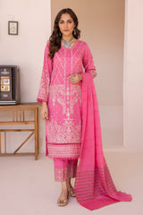 MS-632 | 3PC Unstitched Embroidered Banarsi Lawn Missouri By Johra