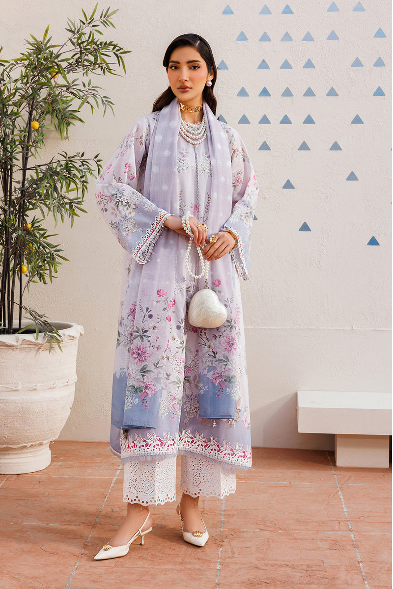 3-PC Unstitched Embroiderd Lawn By Baroque | UF-4395