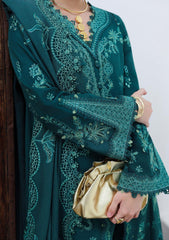 3-PC Unstitched Linen Embroidered Qline By Qalamkar | MEADOW