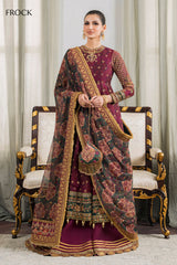 3-PC Unstitched Embroidered Chiffon By Baroque | CH12-03
