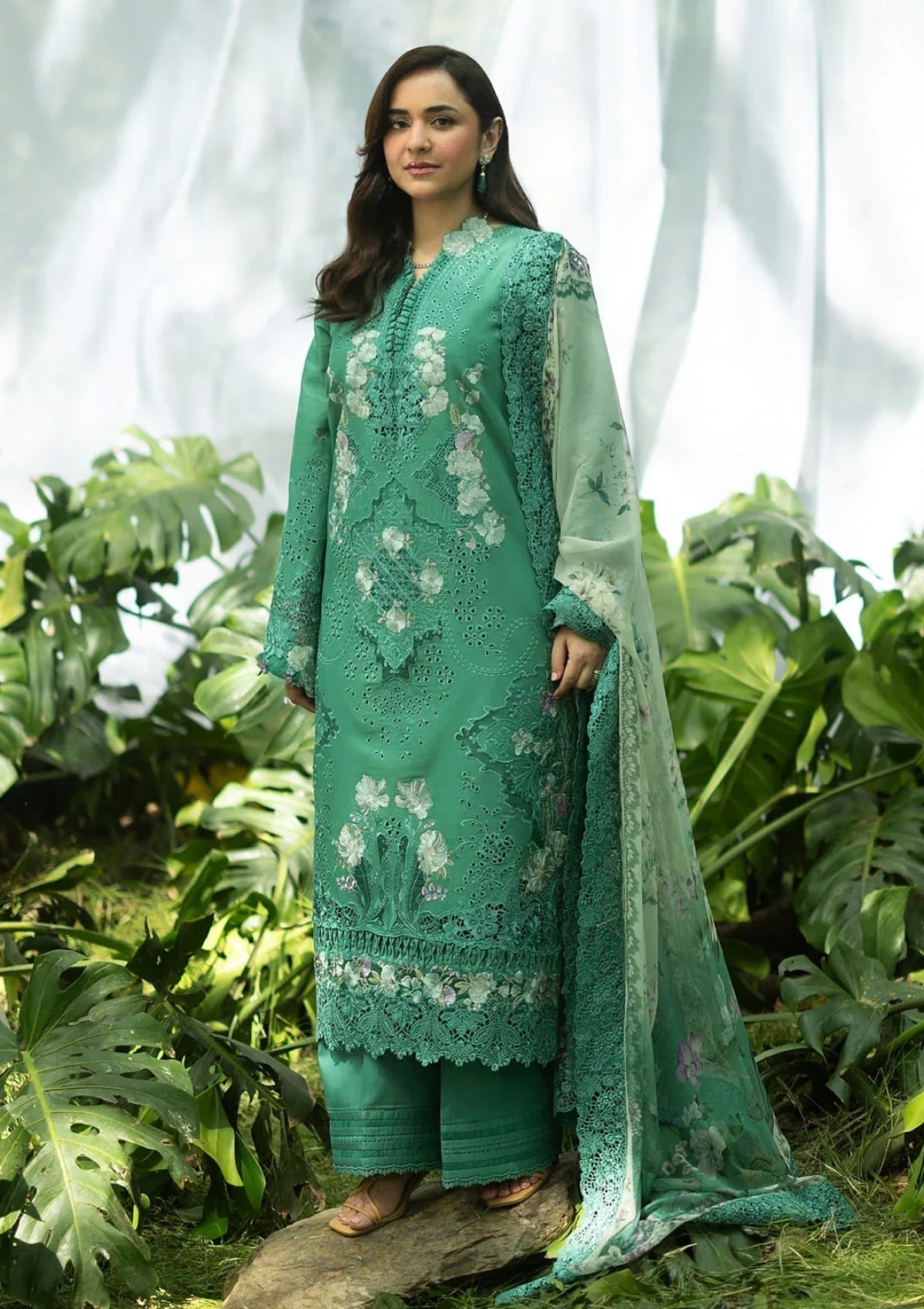 3-PC Unstitched Embroidered Luxury Lawn By Elaf | ELQ-2A