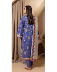 3-PC unstitched Printed Lawn By Zellbury | 0256