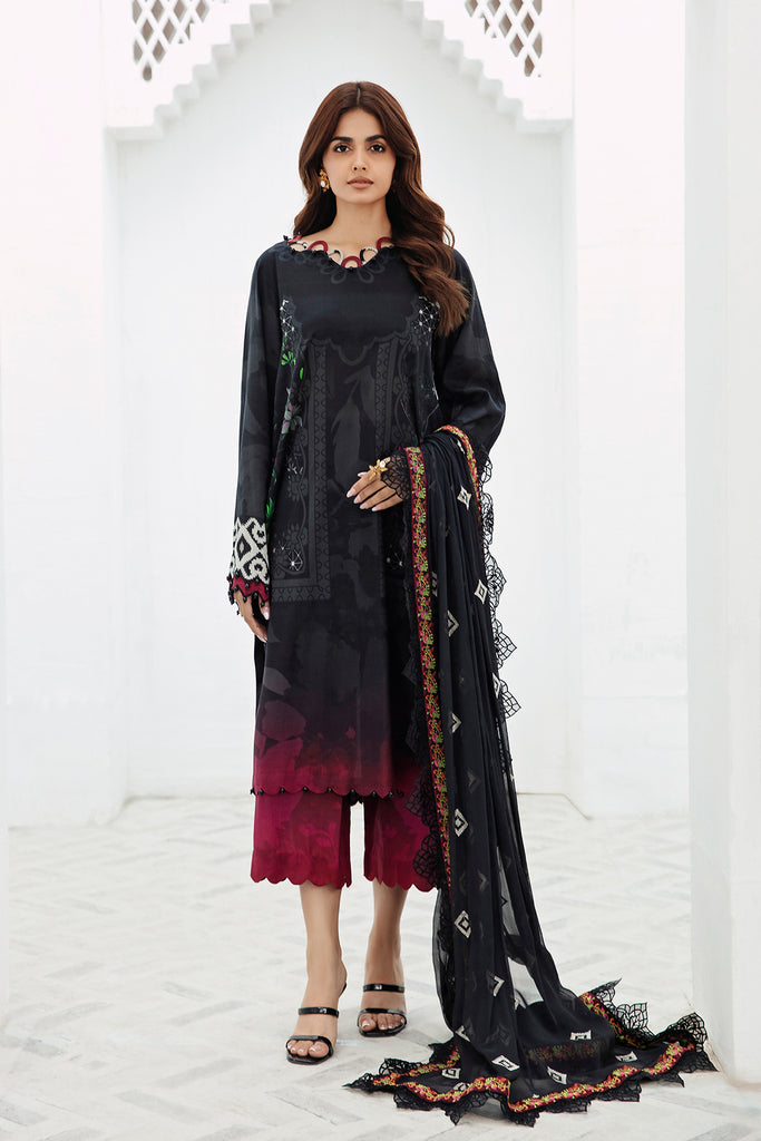 3-Pc Charizma Print Melody Printed Lawn With Embroidered Chiffon Dupatta PM4-16