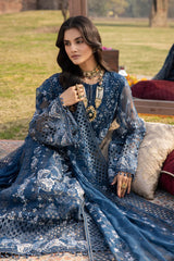 D-03 Arsenic | 3PC Unstitched Suit Luxury Chiffon Dilkash By Lavish Premium