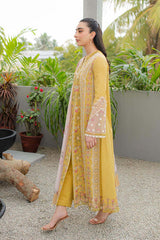 JK-15 MIEL | 3Pc Unstitched Qline Lawn Collection By Qalamkar