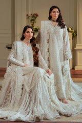 CH13-02 | 3Pc Unstitched Suit Festive Embroidered Chiffon Chantelle By Baroque