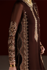 3Pc Embroidered Chiffon Unstitched Suit By Iznik