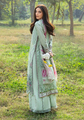 3-PC Unstitched DIgital Printed Chikankari Lawn By Elaf Premium | ERC-7B