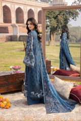 D-03 Arsenic | 3PC Unstitched Suit Luxury Chiffon Dilkash By Lavish Premium