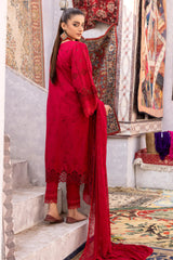 SF-222 | 4PC Unstitched Suit Chikenkari Lawn Shafaq By Johra