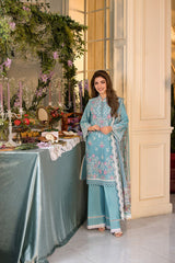 Unstitched 3-PC Embroidered Lawn Vital Collection By Sobia Nazir - VT25-3A