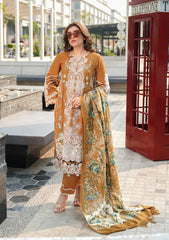 EPW-3A Sunkissed Meadows | 3Pc Unstitched Suit Winter Pashmina Shawl By Elaf Premium