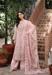 3-PC Unstitched Embroidered Lawn Ek Fasana By Kahf | KLB-3A DILNASHEEN