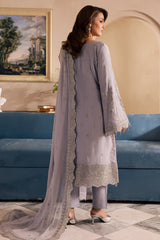 3-PC Unstitched Chiffon Embroidered Miraal by Emaan Adeel | SORINA