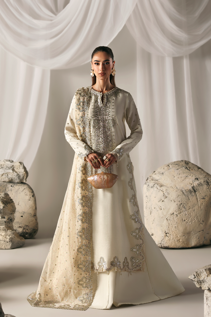 3-PC Unstitched Premium Raw Silk Embroidered Serein By Emaan Adeel | MISTY DAWN