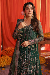 3-PC Unstitched Embroidered & Hand Embellished Jhoomro By Nureh | NL-83 Zoha