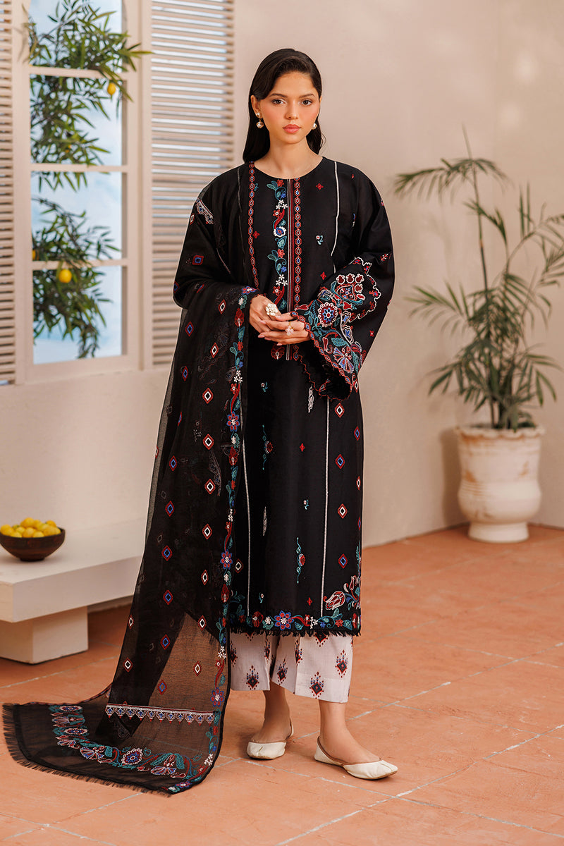 3-PC Unstitched Embroiderd Lawn By Baroque | UF-4391
