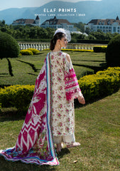 EPE-05A | 3PC Unstitched Suit Digital Printed Lawn Prints By Elaf Premium