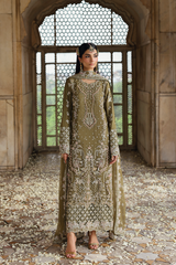 3-PC Unstitched Chffon Embroidered Romansiyyah By Emaan Adeel | OLIVEA