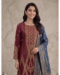 3-PC Unstitched Lawn Broshia Banarsi Mashaim By Tawakkal Fabrics | D-2801