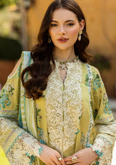 ELK-07A ALLURE | 3Pc Unstitched Suit Lawn Collection Prints Chikankari By Elaf Premium