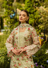 ELK-04A DEAR PARADISE | 3Pc Unstitched Suit Lawn Collection Prints Chikankari By Elaf Premium