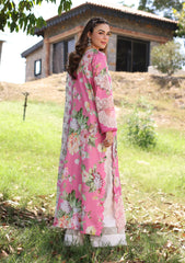 ECK-03B PINK MUSE | 3PC Unstitched Lawn Print Chikankari By Elaf Premium