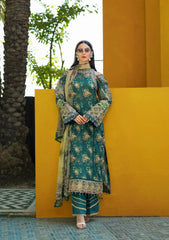 ETS-07A STAY CURIOUS | 3PC Unstitched Suit Embroidered Lawn Signature By Elaf Premium