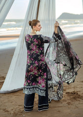 ETS-02B PROM NIGHT | 3PC Unstitched Suit Embroidered Lawn Signature By Elaf Premium