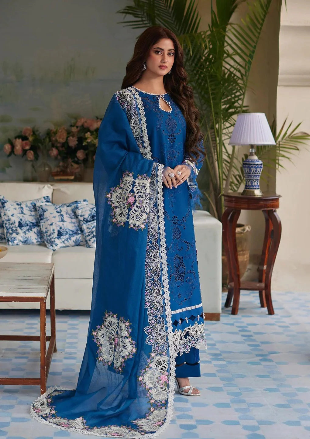 ELE-04 ALMAS | 3PC Unstitched Lawn EID EDIT By Elaf Premium