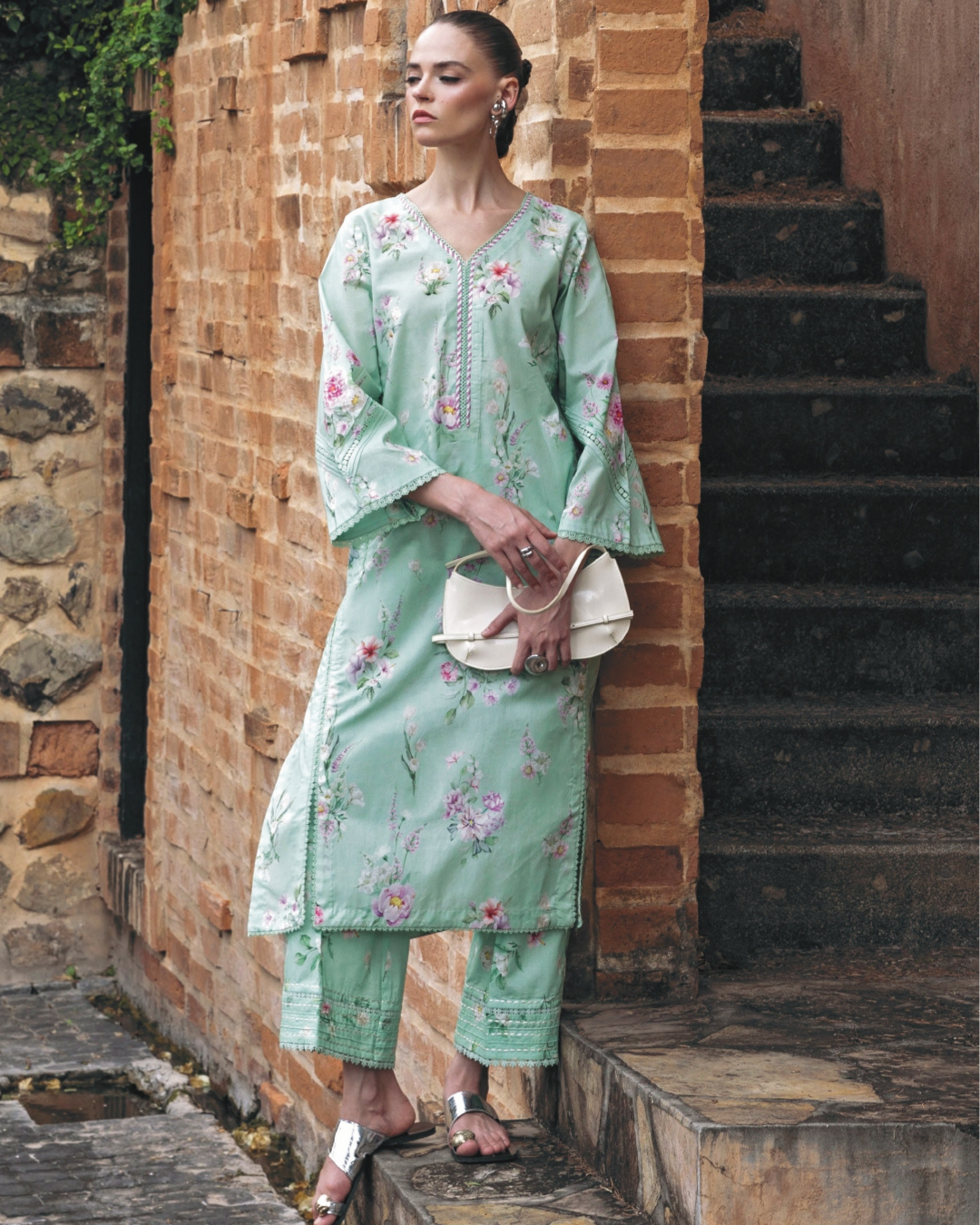 2-PC Stitched Printed Lawn Ready To Wear By Elaf Premium | EPV-2B