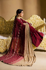 3-PC Unstitched Embroidered Chiffon Mukeshkari By Nureh | MK - 16