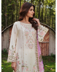 3-PC Unstitched Embroidered Lawn Silent Pine Tale By Afsanah | AL-101