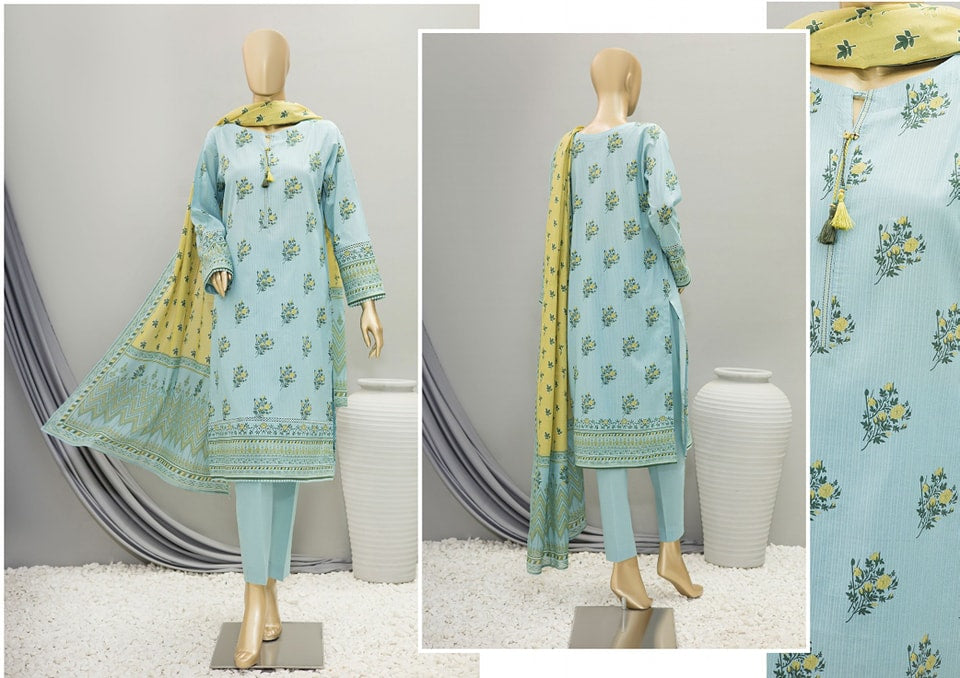 PDC-23 - 3PC Unstitched Digital Printed Doriya Collection By HZ Textiles