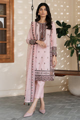 USE-9108 | 3Pc Unstitched Suit Embroidered lawn Summer 25 Drop II By Jazmin