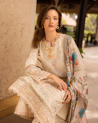 Unstitched 3-PC Embroidered Zinnia Luxury Lawn By Faiza Saqlain | Delilah