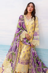 NS-131 | 3PC Unstitched Embroidered Lawn Collection Gardenia By Nureh