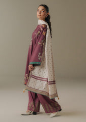 3-PC Unstitched Digital printed Linen Amber Days By Zara Shahjahan | 1A