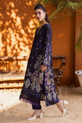 3-PC Unstitched Embroidered And Printed Viscose Gardenia by Nureh | NWG-88