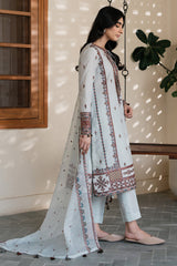 USE-9107 | 3Pc Unstitched Suit Embroidered lawn Summer 25 Drop II By Jazmin