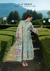 EPE-07A | 3PC Unstitched Suit Digital Printed Lawn Prints By Elaf Premium