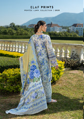 EPE-07B | 3PC Unstitched Suit Digital Printed Lawn Prints By Elaf Premium