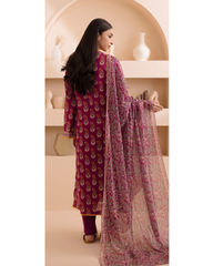 3-PC unstitched Printed Lawn By Zellbury | 0179