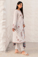 USE- 9126 | 3Pc Unstitched Suit Embroidered Lawn Summer Exclusive By Jazmin